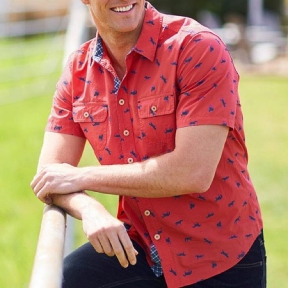 Matilda Jane - Men’s Short Sleeve Button Down Shirt